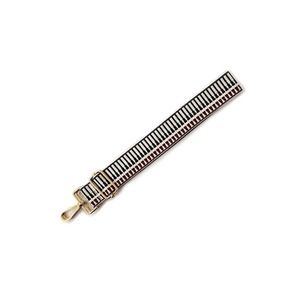 Black White Color Block Stripe Guitar Crossbody Purse Bag Strap